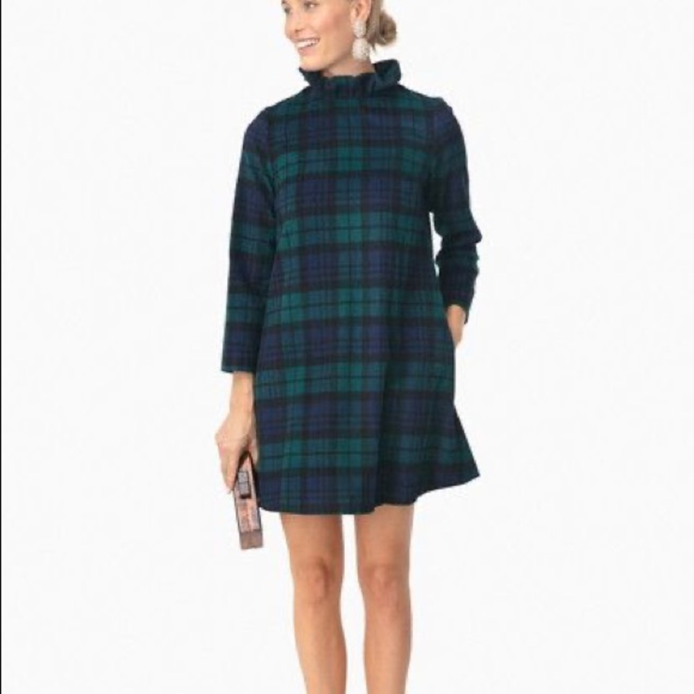 Tuckernuck Black Watch plaid dress XS